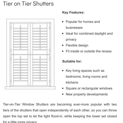 Tier on Tier Shutters, Essex