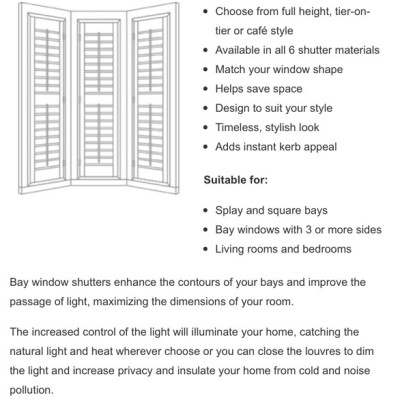 Shutters for Bay Windows, Essex