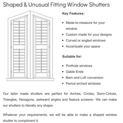 Shaped and Unusual Fitting Window Shutters, Essex